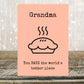 SALE - Birthday Card | Mother's Day Card | Grandma, You BAKE The World A Better Place | Funny Card