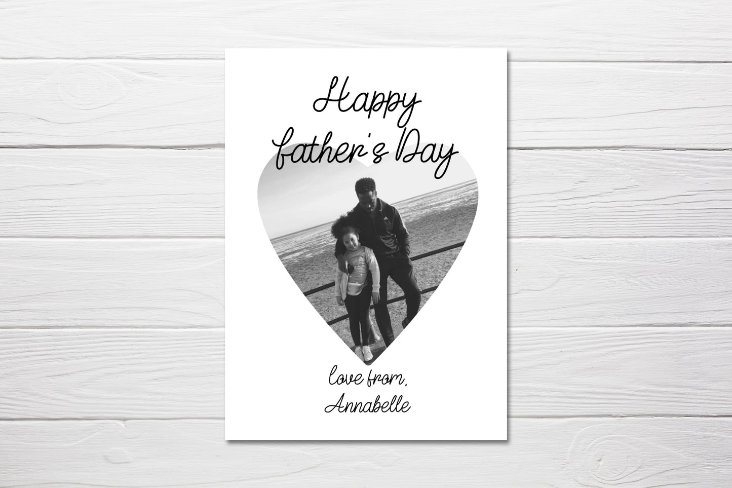 Fathers Day Card | Personalised Photo Card | Heart Image Card