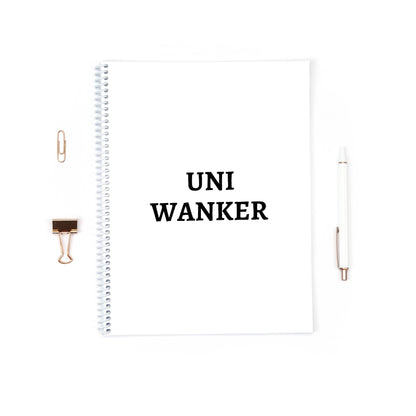 Uni Notebook | University Stationery | Uni Wanker | Funny Notebook