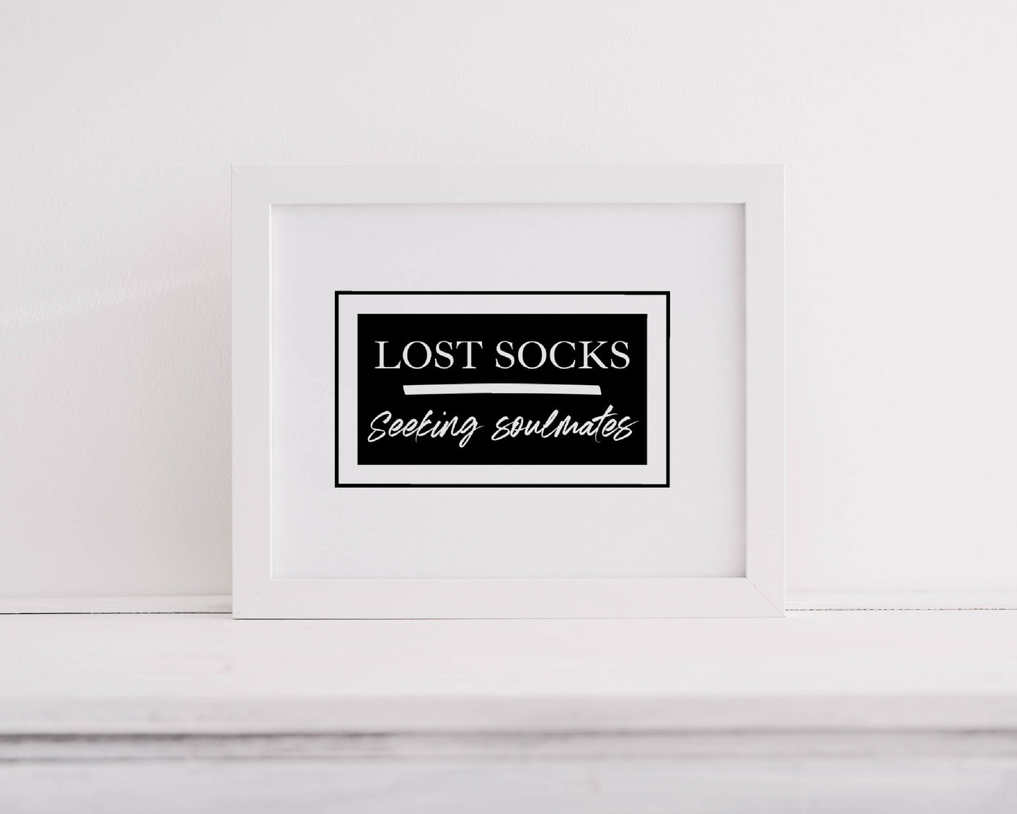 Laundry Print | Lost Socks - Seeking Soulmates | Funny Print