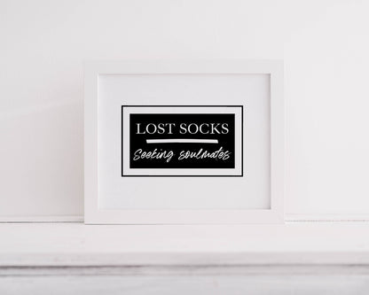Laundry Print | Lost Socks - Seeking Soulmates | Funny Print