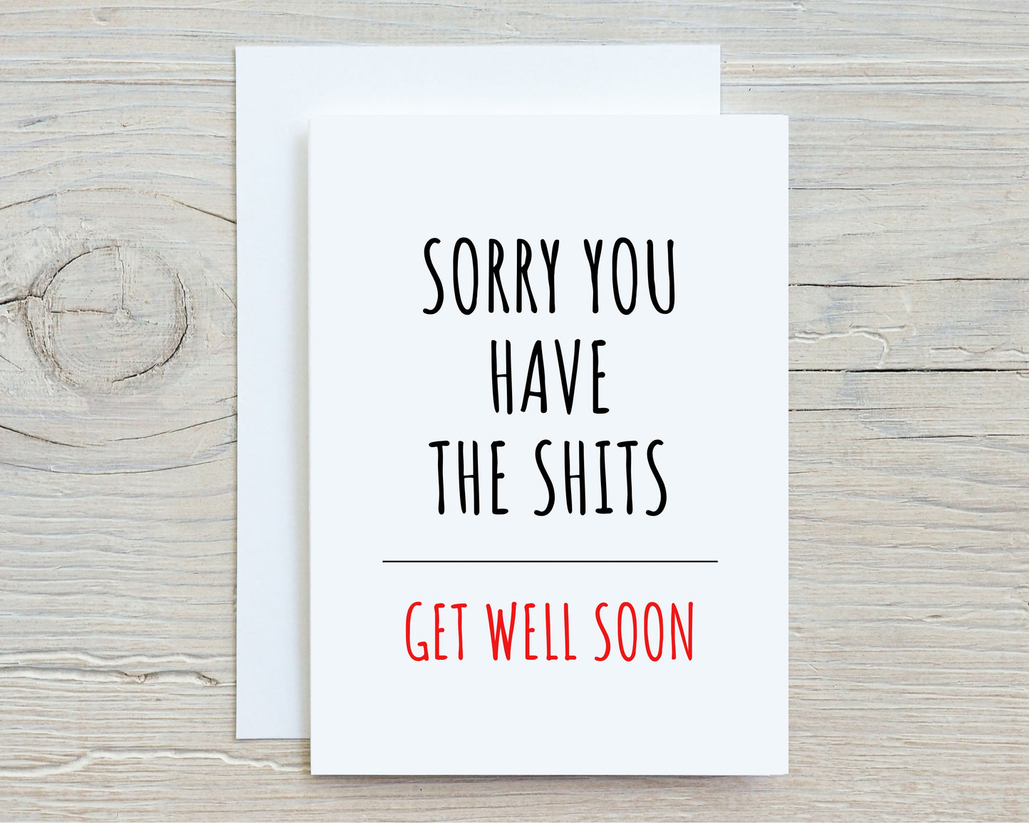 Thinking Of You Card | Sorry You Have The Shits | Funny Card | Get Well Soon Card | Banter Card