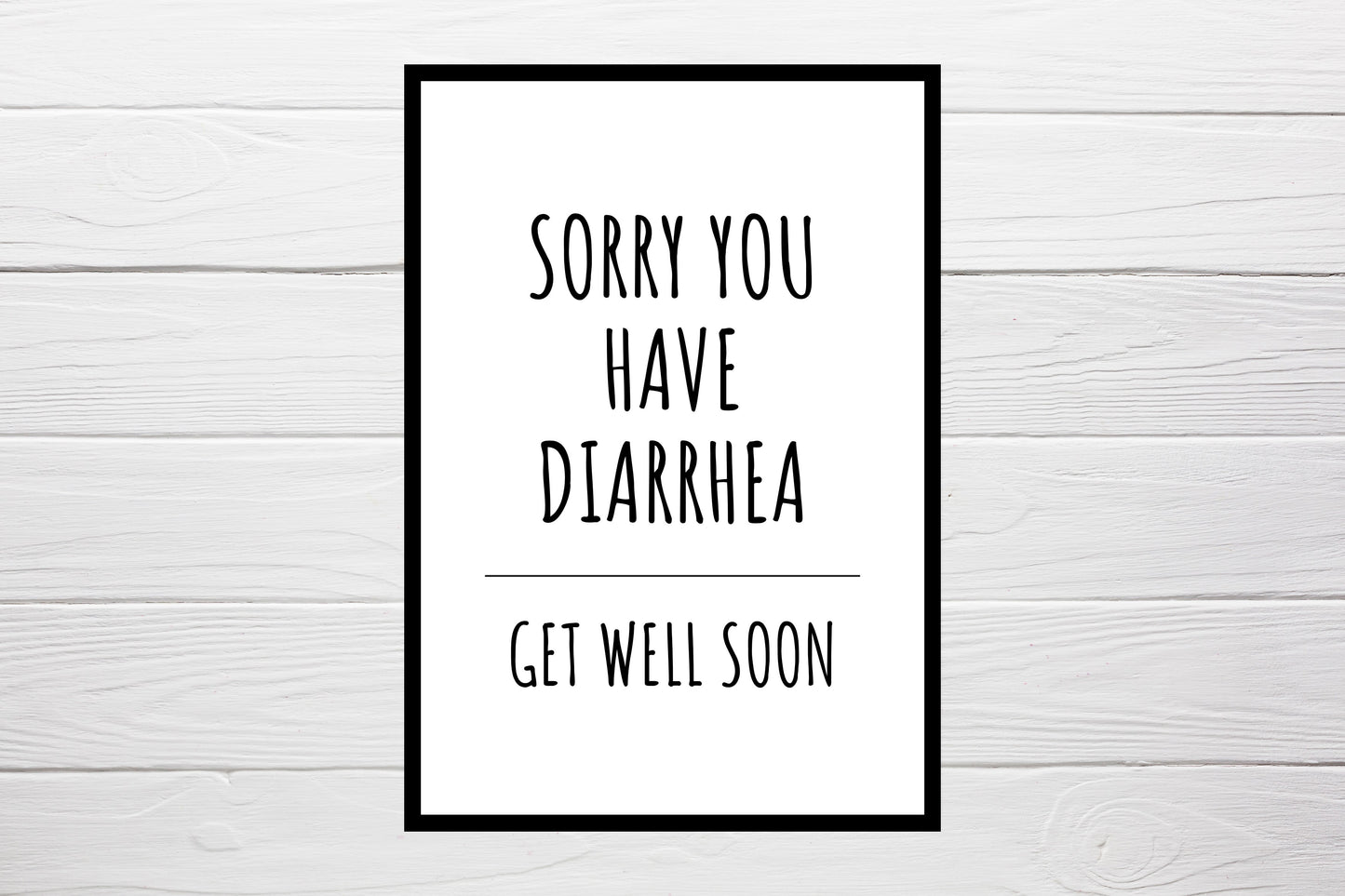 Thinking Of You Card | Sorry You Have Diarrhea | Funny Card | Get Well Soon Card | Banter Card