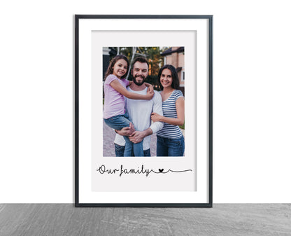 Our Family Print | Personalised Image Print | Photo Print | Family Gift