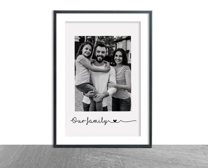 Our Family Print | Personalised Image Print | Photo Print | Family Gift