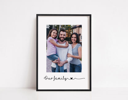 Our Family Print | Personalised Image Print | Photo Print | Family Gift