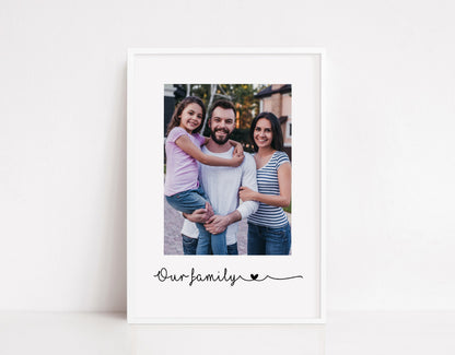 Our Family Print | Personalised Image Print | Photo Print | Family Gift