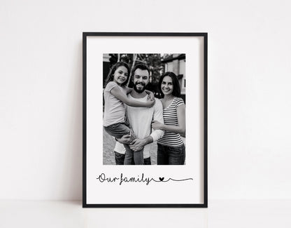 Our Family Print | Personalised Image Print | Photo Print | Family Gift
