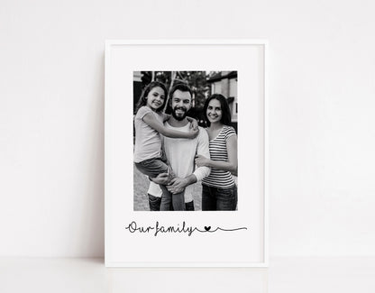 Our Family Print | Personalised Image Print | Photo Print | Family Gift