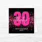 Birthday Card | Personalised 30th Birthday Card | Thirty Birthday Card