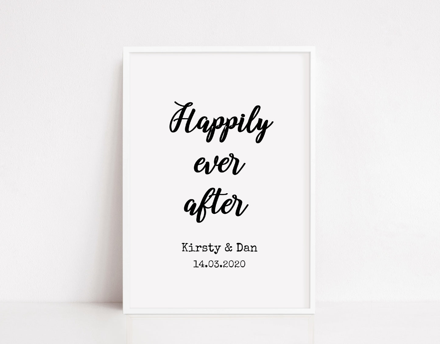Couples Print | Happily Ever After | Personalised Print | Anniversary Print | Wedding Print