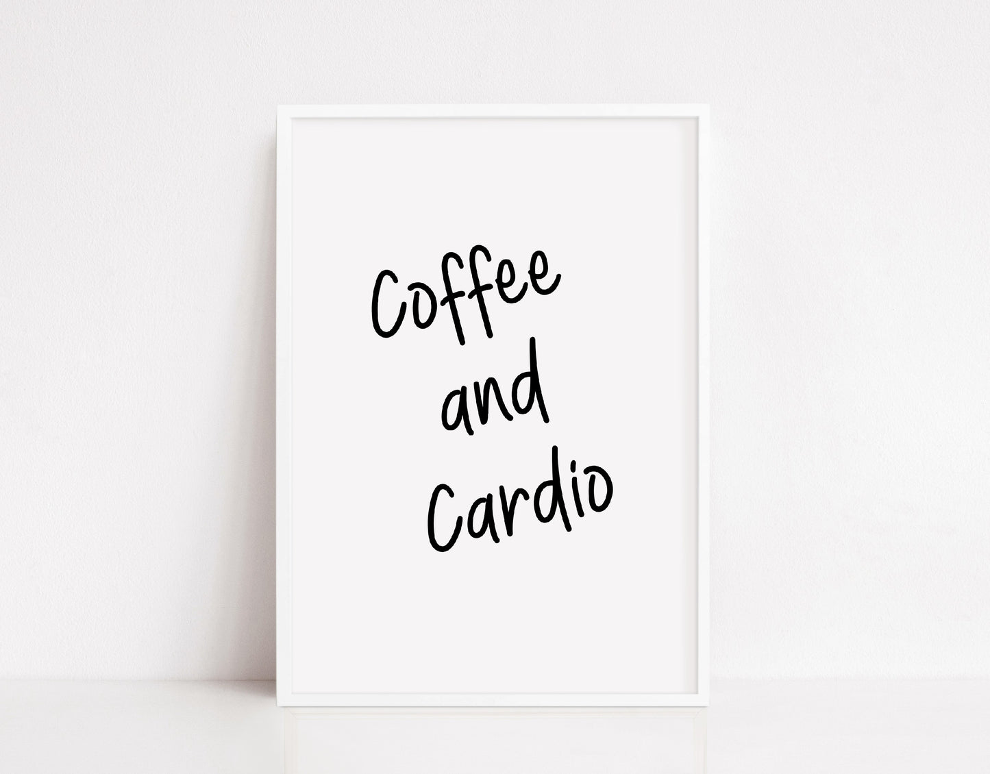 Kitchen Print | Coffee & Cardio | Gym Print | Fitness Print | Coffee Print | Motivational Print