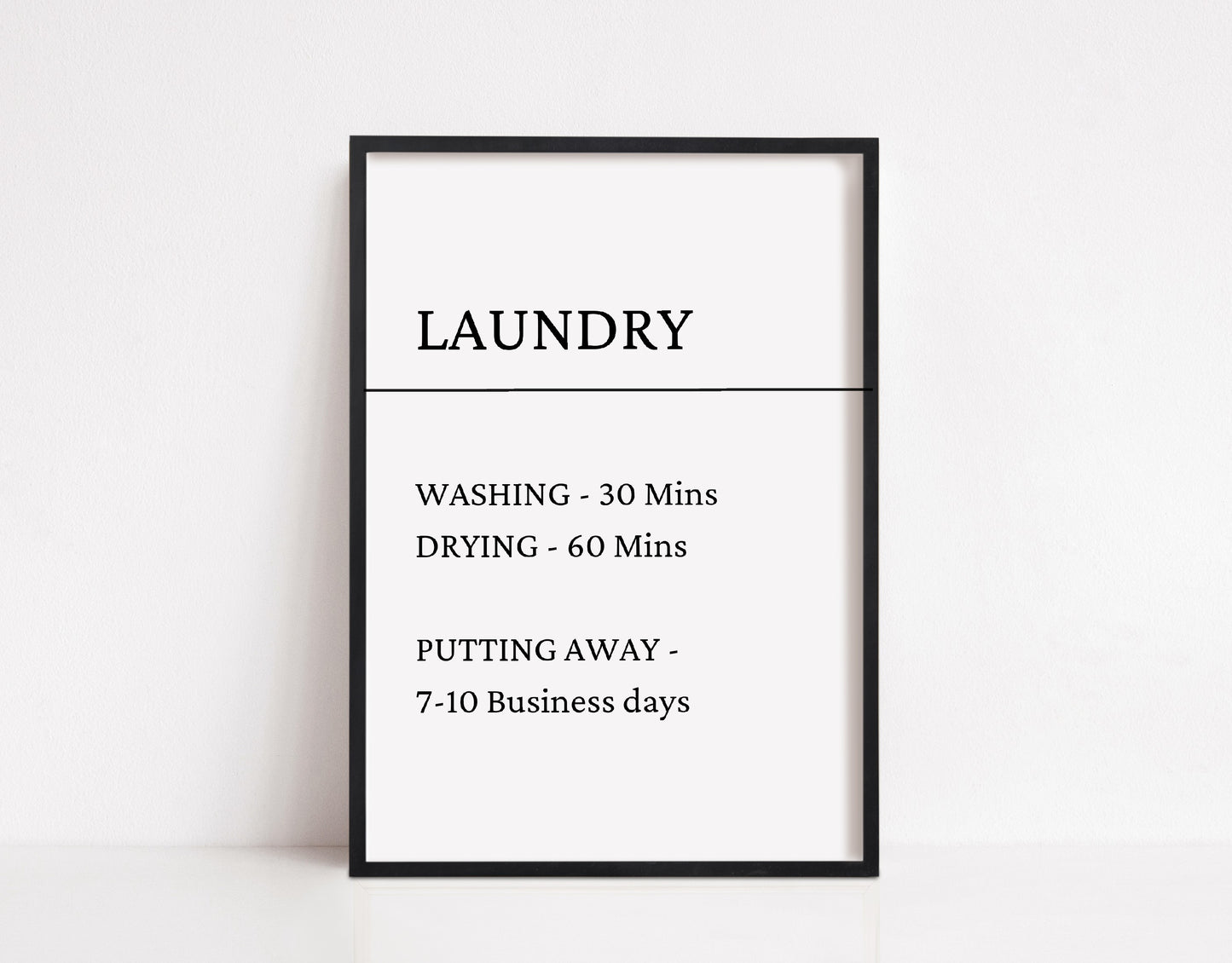 Laundry Print | Washing, Drying, Putting Away | Funny Print