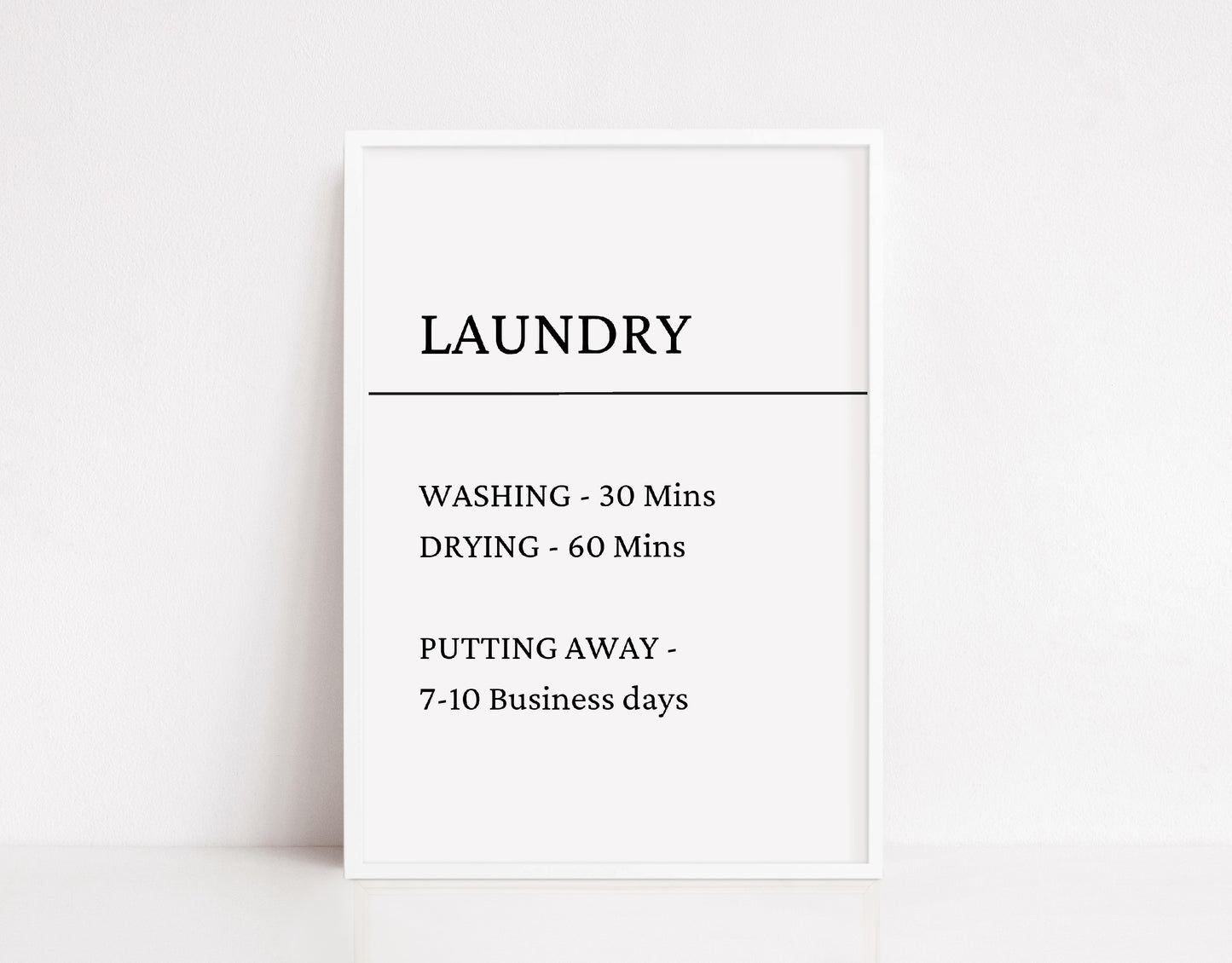 Laundry Print | Washing, Drying, Putting Away | Funny Print