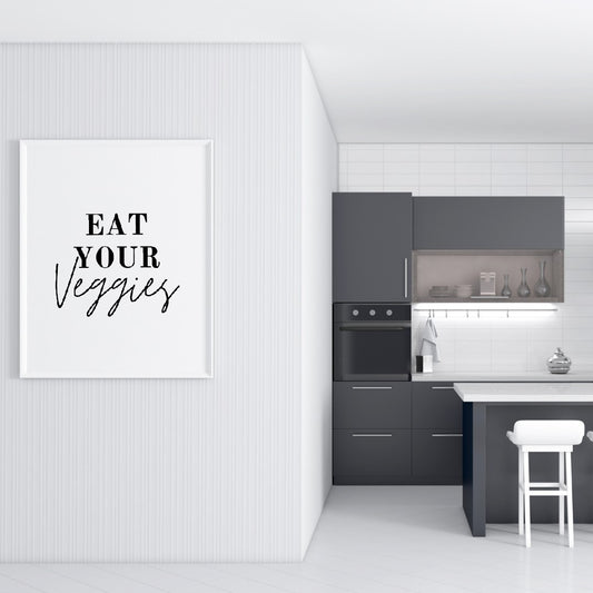 Kitchen Print | Eat Your Veggies | Quote Print - Dinky Designs