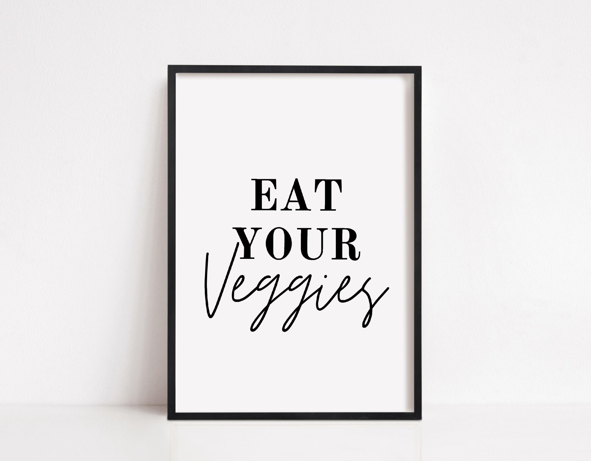 Kitchen Print | Eat Your Veggies | Quote Print - Dinky Designs