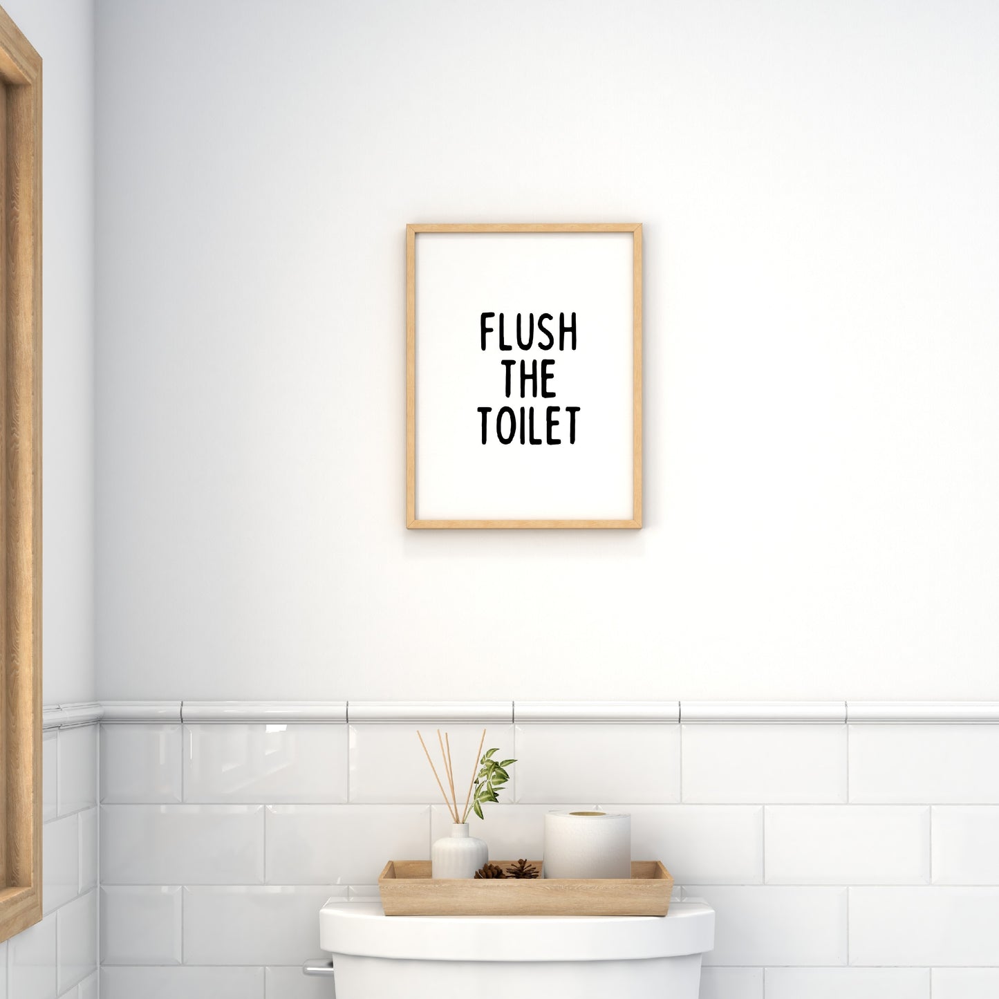 Bathroom Print | Flush The Toilet | Quote Print | Bathroom Decor - Dinky Designs