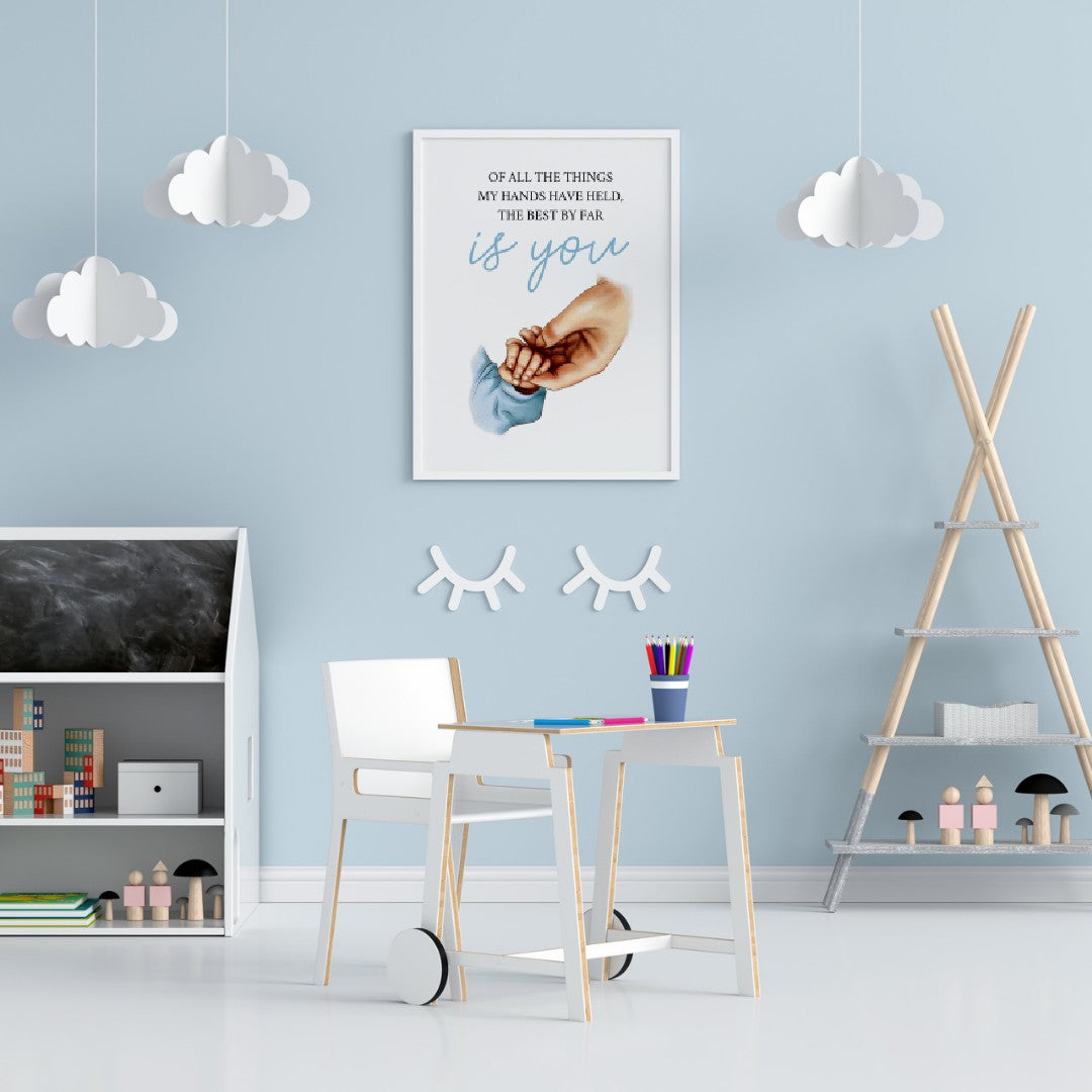 Baby Hand Nursery Print | Of All The Things My Hands Have Held | Quote Print | Baby Print