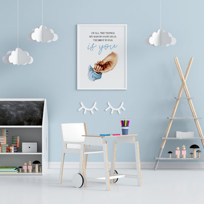 Baby Hand Nursery Print | Of All The Things My Hands Have Held | Quote Print | Baby Print