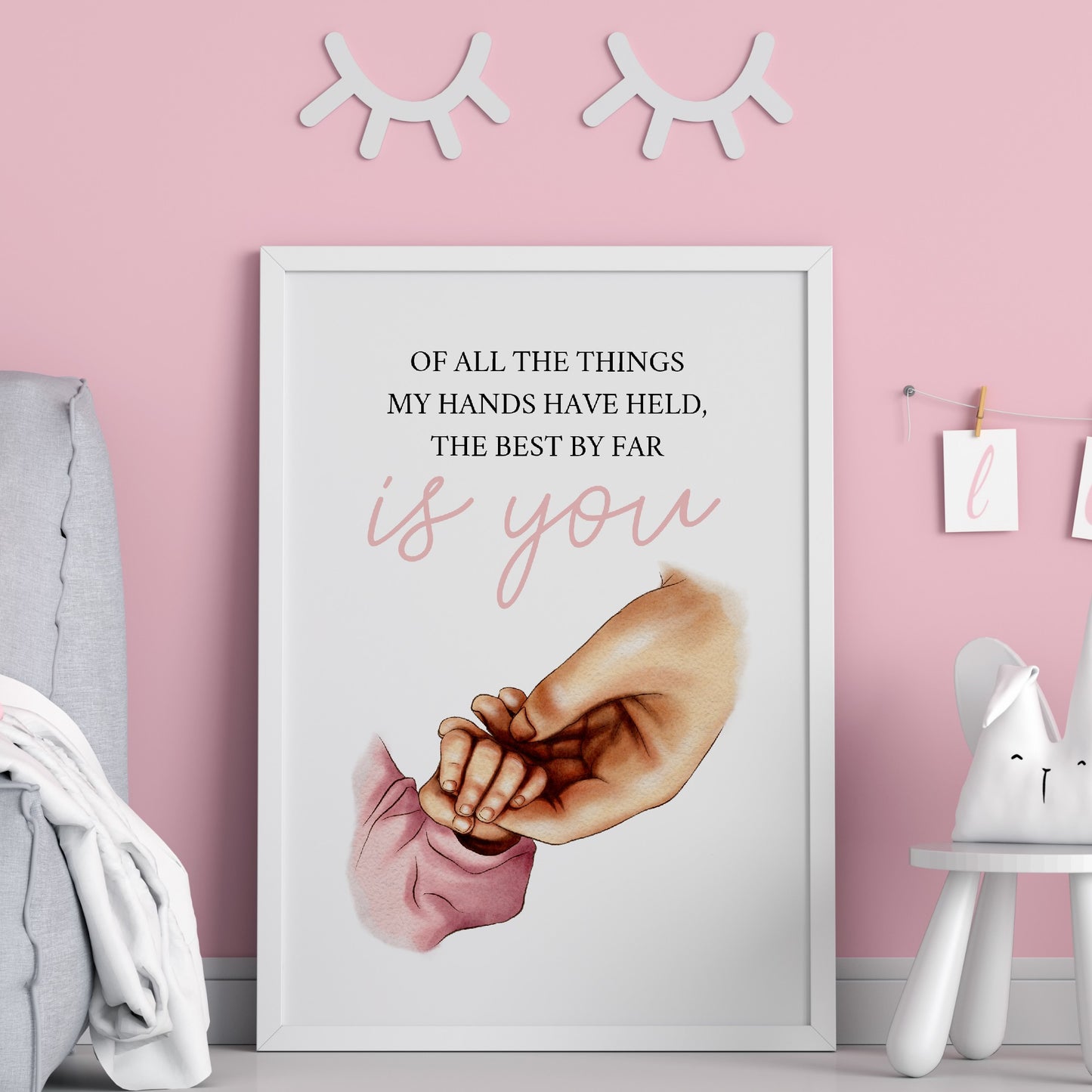 Baby Hand Nursery Print | Of All The Things My Hands Have Held | Quote Print | Baby Print