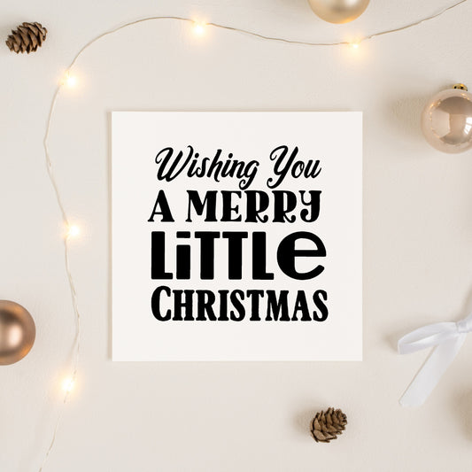 Christmas Card | Wishing You A Very Little Christmas | Single Or Pack Of 10