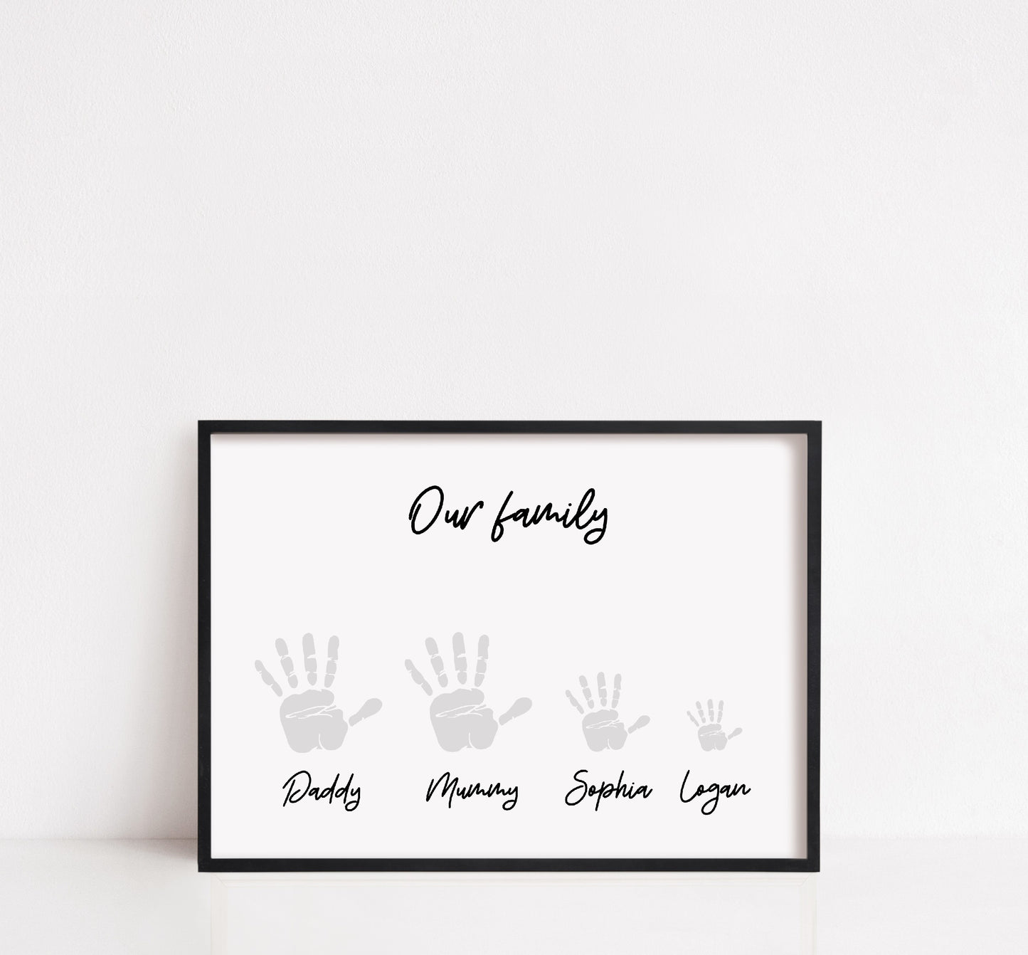 Family Print | Personalised Handprint Design | Family Gift