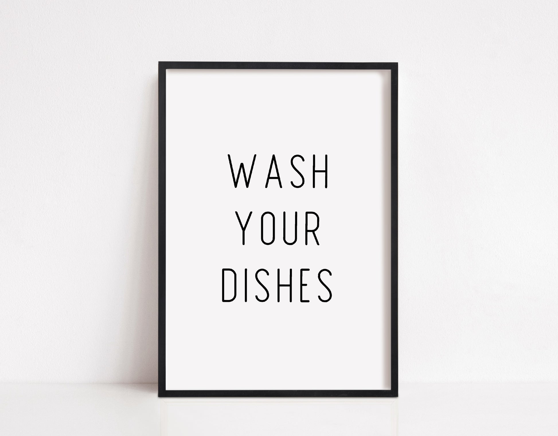 Kitchen Print | Wash Your Dishes Print | Quote Print - Dinky Designs