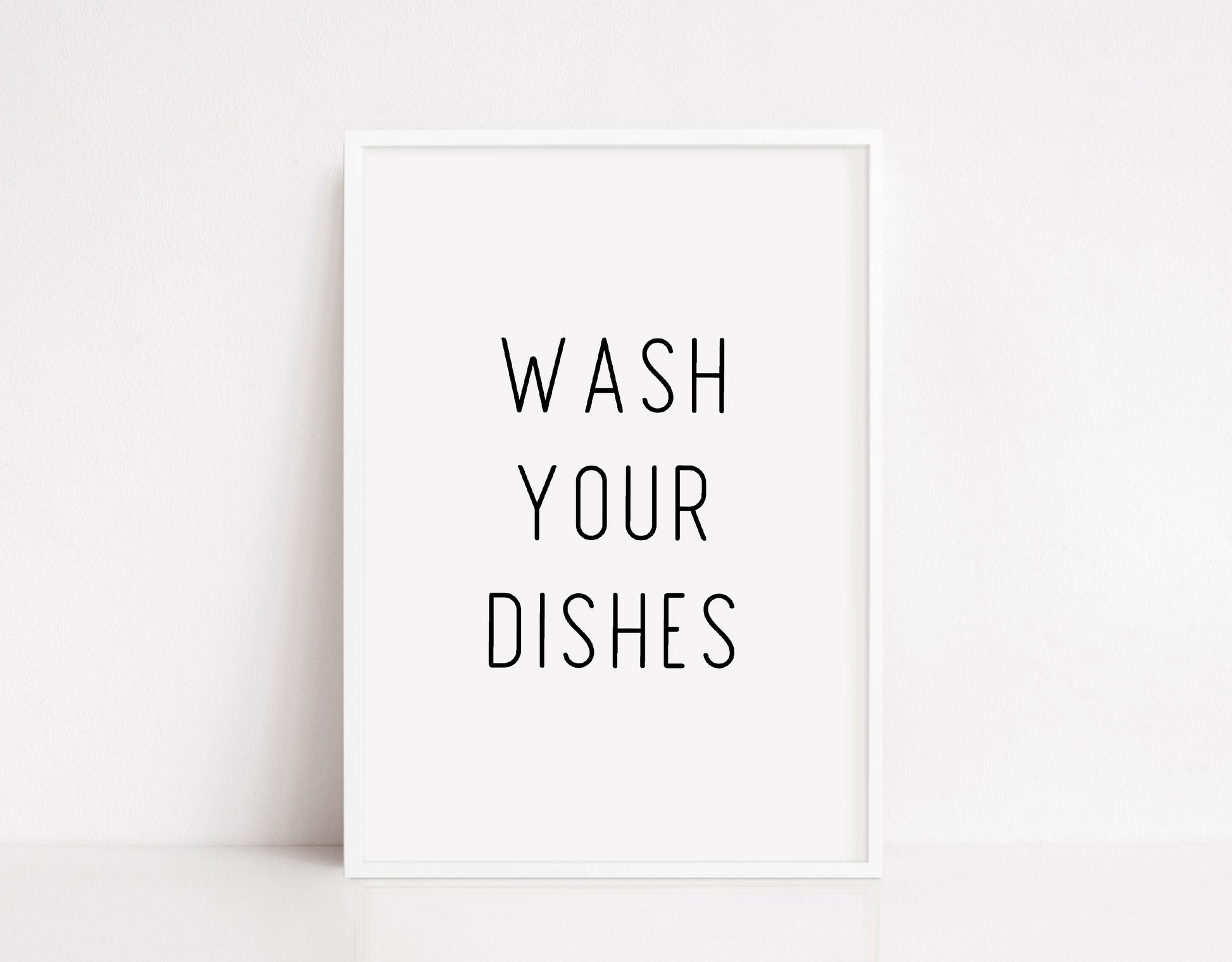 Kitchen Print | Wash Your Dishes Print | Quote Print - Dinky Designs