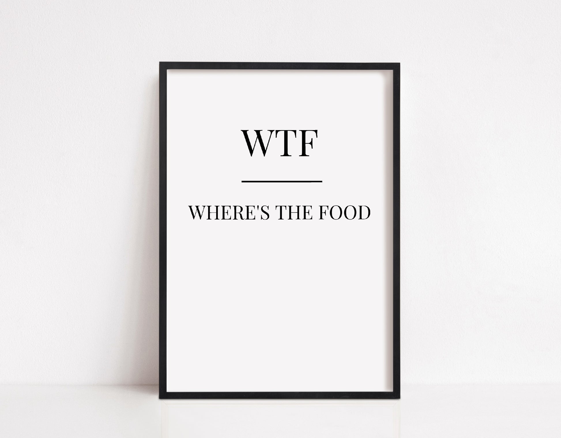 Kitchen Print | WTF - Where's The Food | Funny Print - Dinky Designs