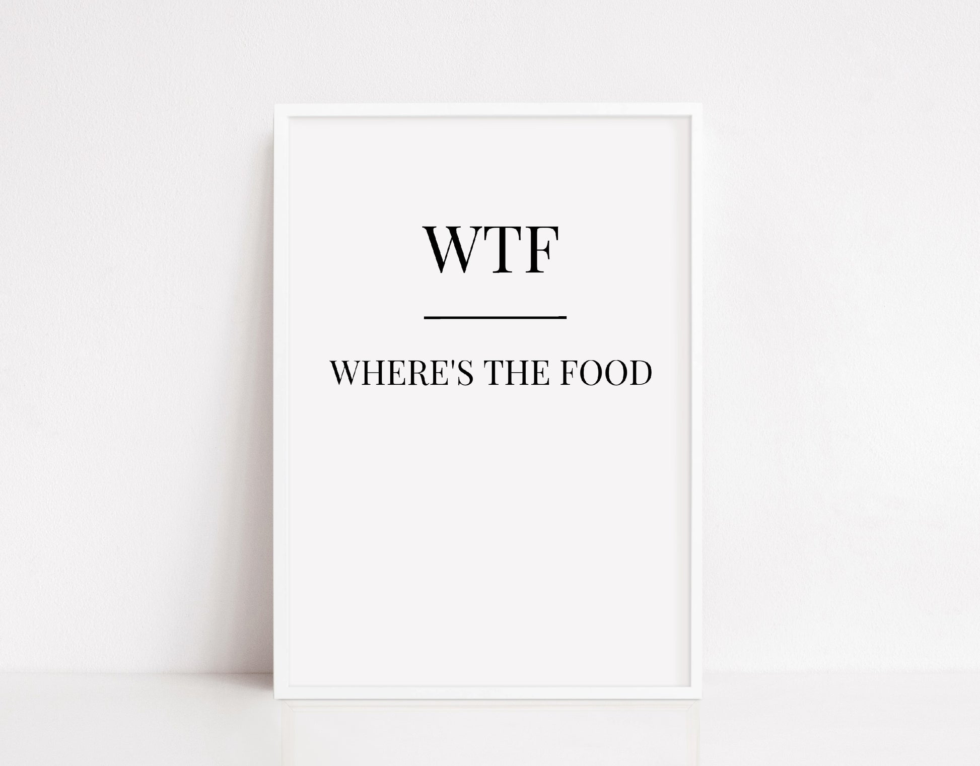 Kitchen Print | WTF - Where's The Food | Funny Print - Dinky Designs