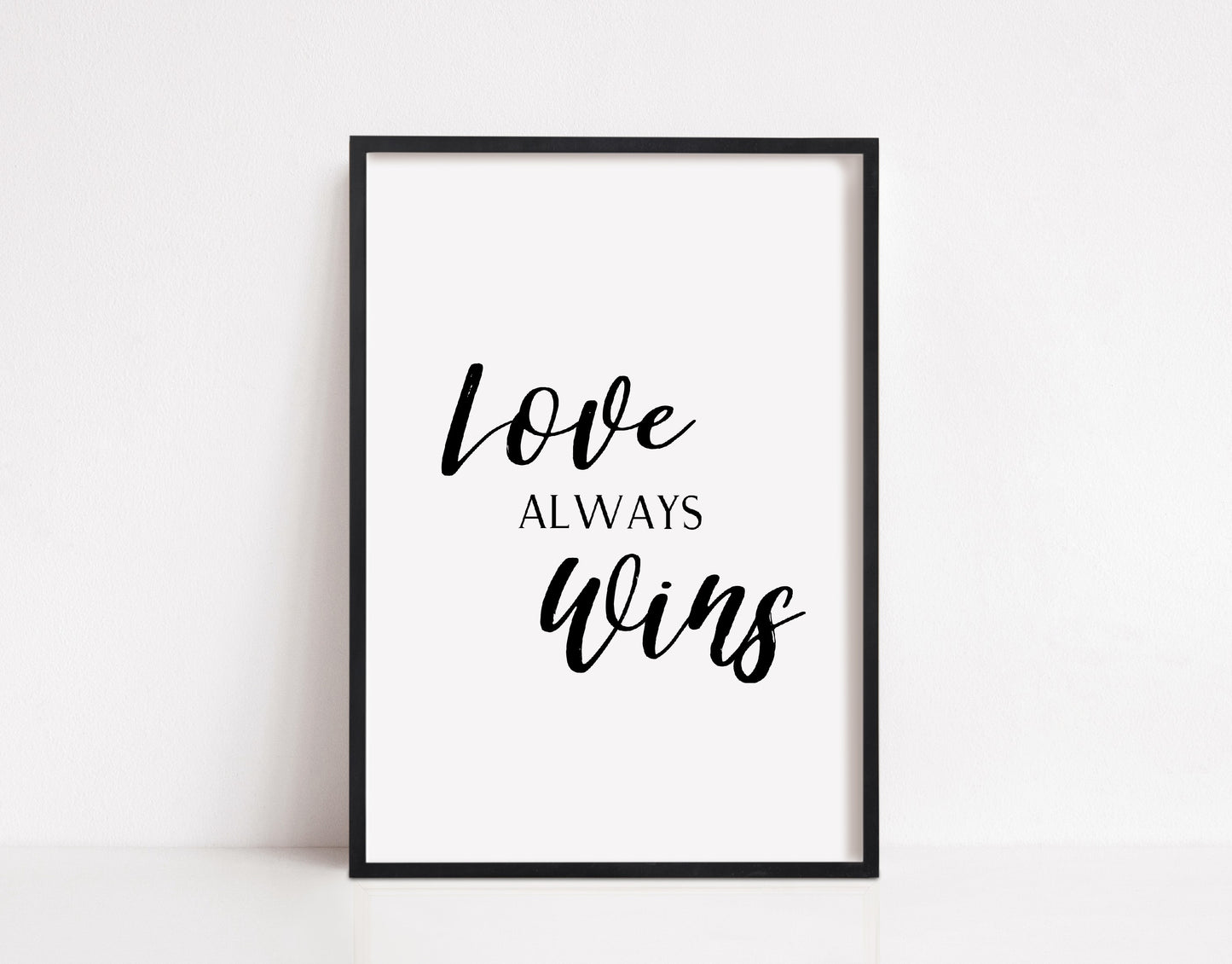 Quote Print | Love Always Wins | Couple Print | Love Print