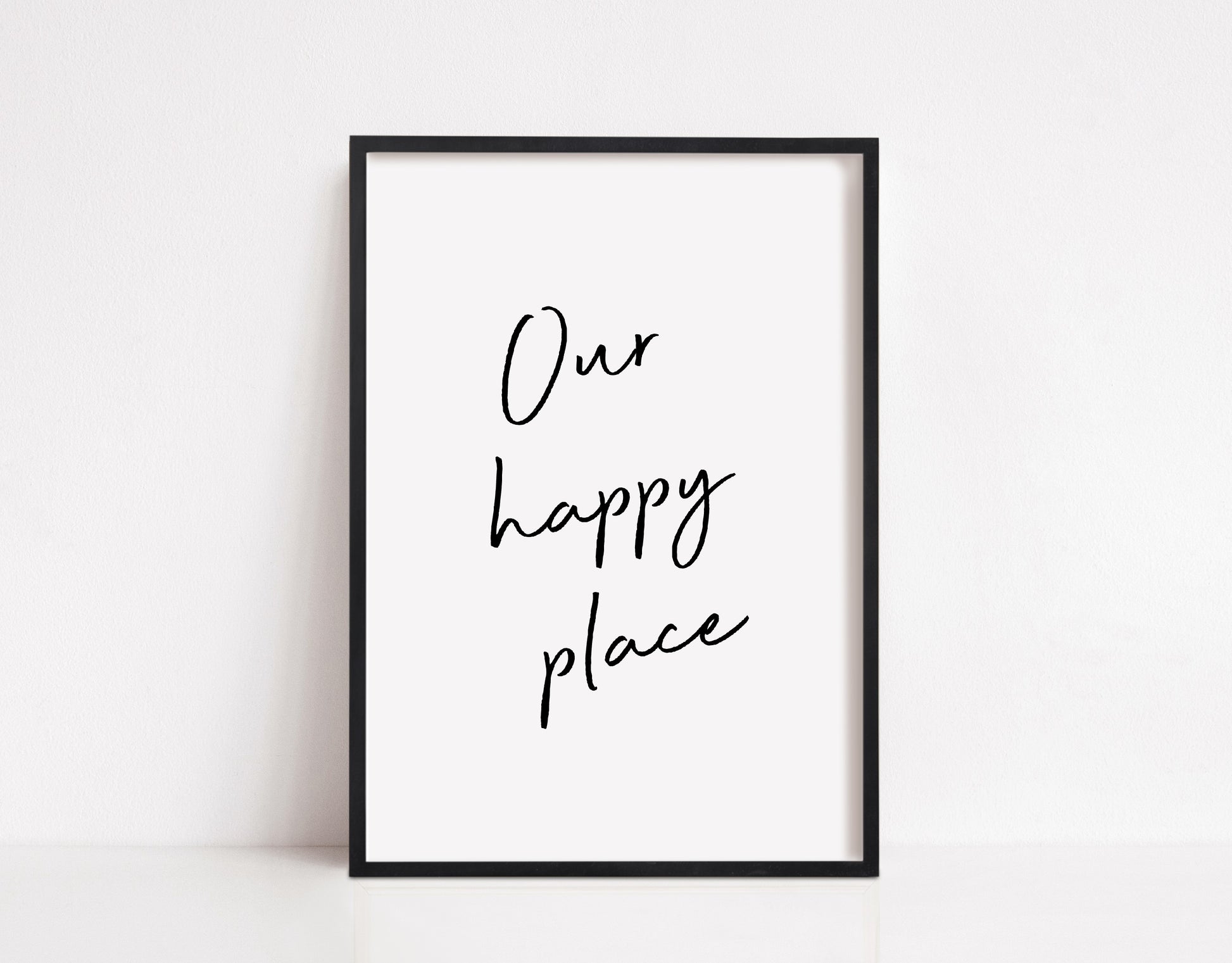 Quote Print | Our Happy Place | Home Print - Dinky Designs