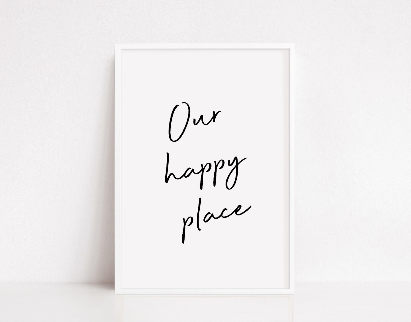 Quote Print | Our Happy Place | Home Print - Dinky Designs