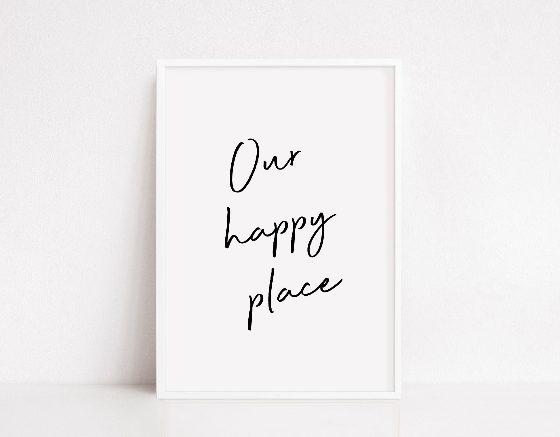 Quote Print | Our Happy Place | Home Print - Dinky Designs