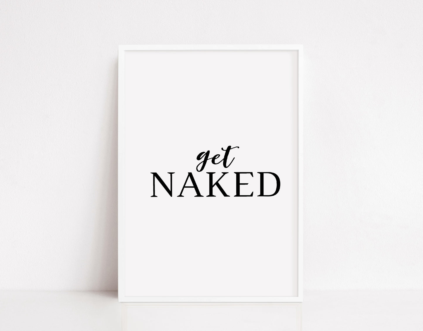 Bathroom Print | Get Naked | Quote Print | Bathroom Decor - Dinky Designs