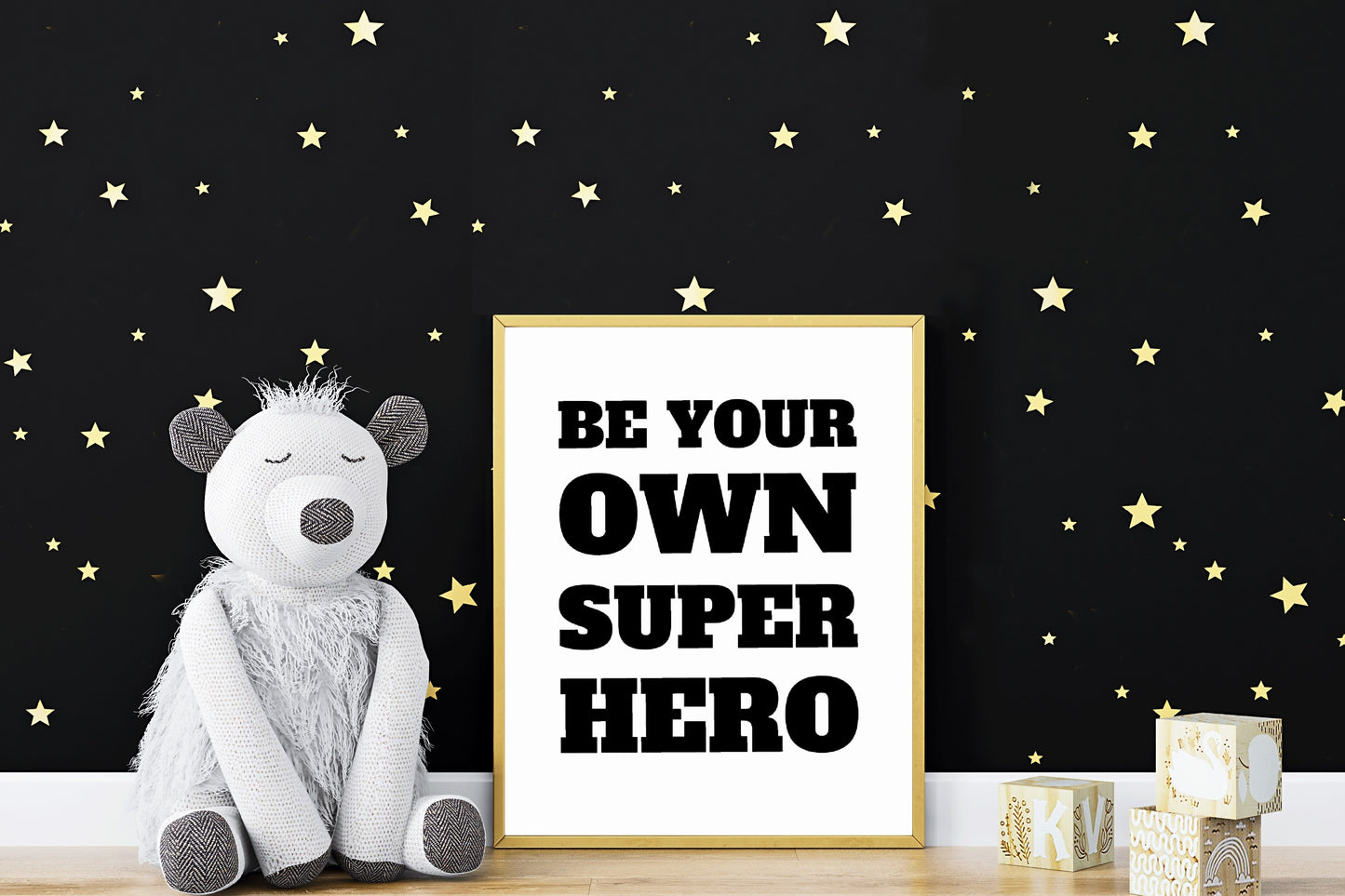 Quote Print | Be Your Own Superhero | Nursery Print | Kids Bedroom Print