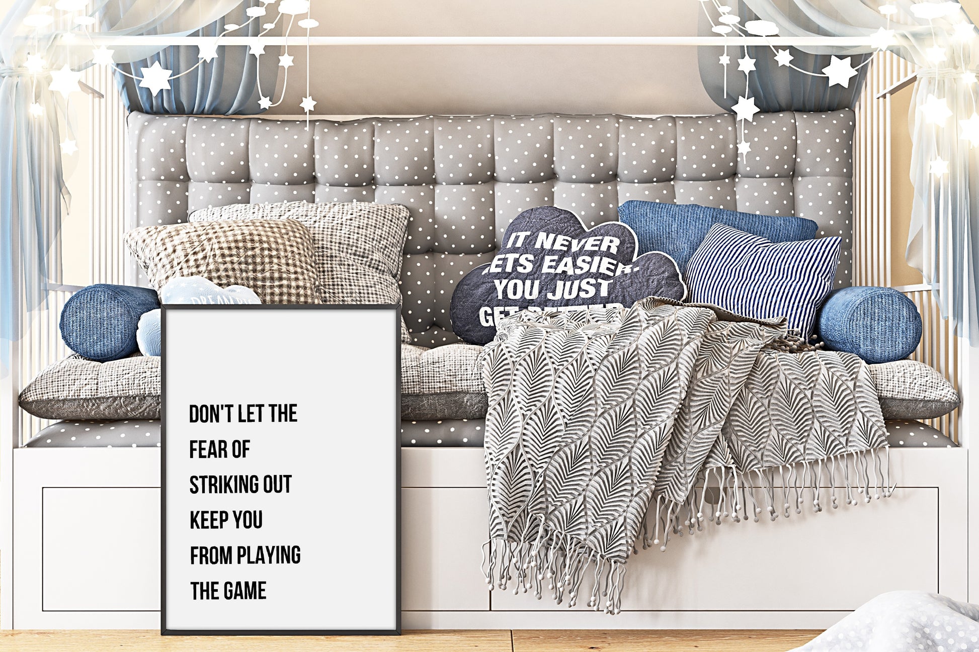 Quote Print | Fear Of Striking Out | Motivational Print - Dinky Designs