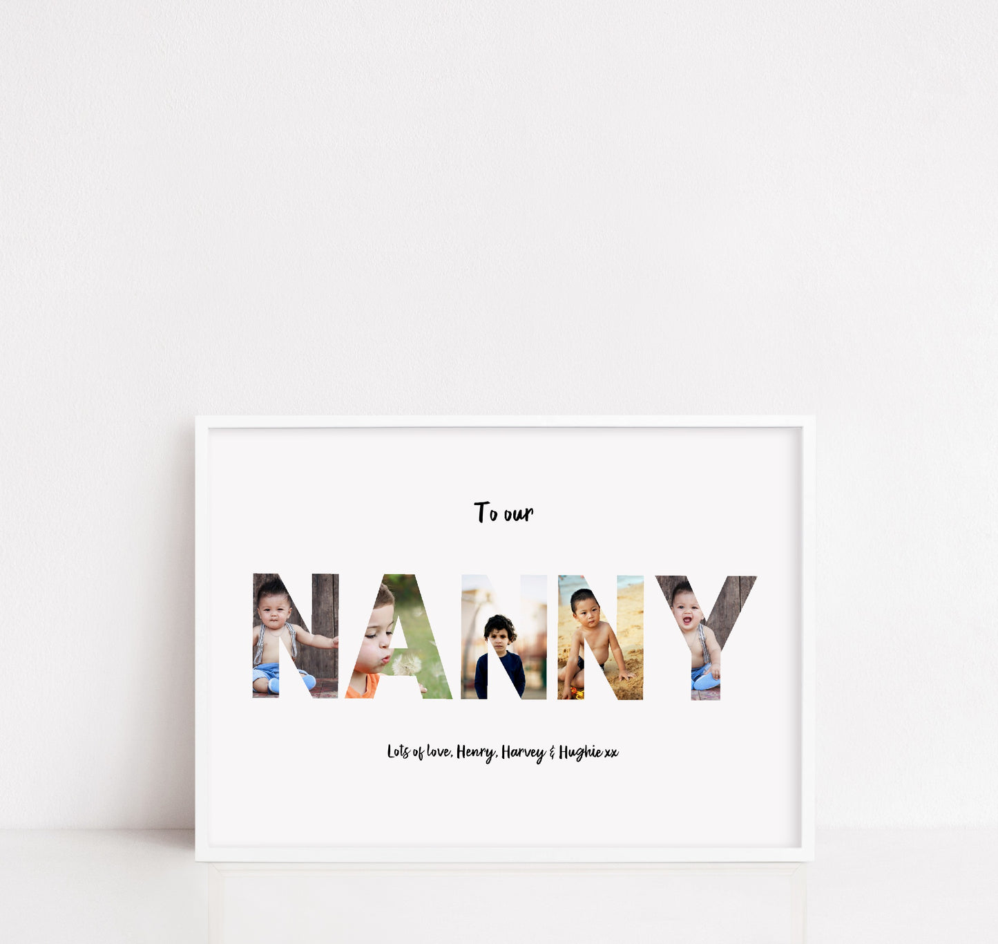 Mother's Day Print | Personalised Photo Letters | Nanny Print | Mother's Day Gift | Personalised Nanny Gift | Nanny Birthday Gift