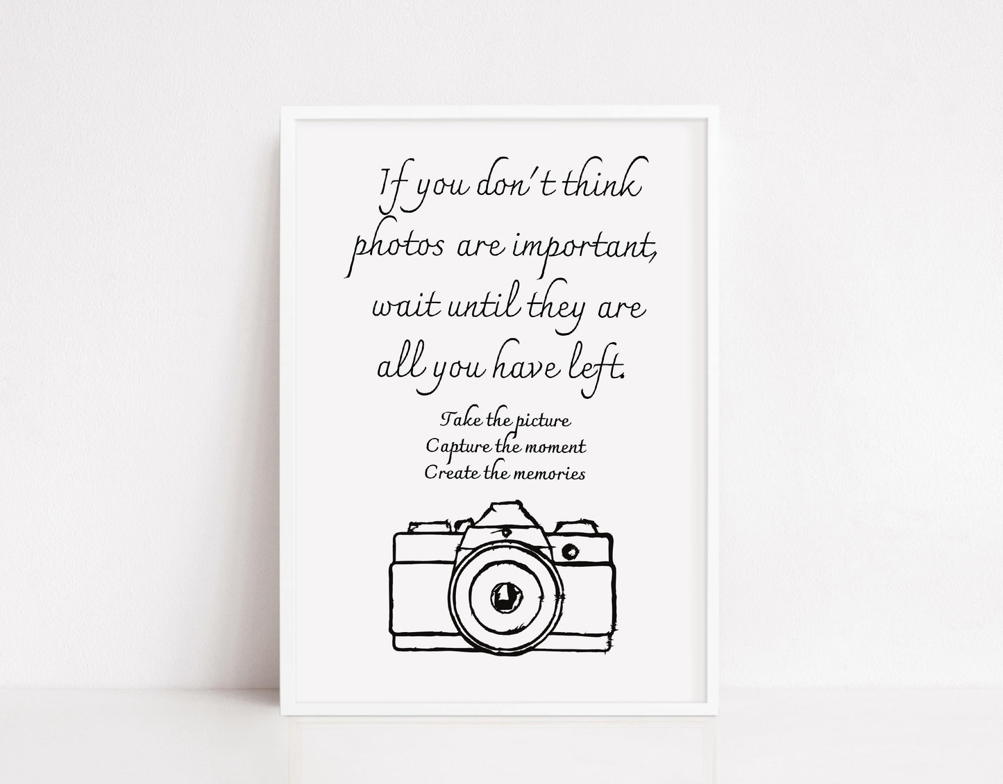 Quote Print | Take The Picture, Capture The Moment, Create The Memories | Positive Print