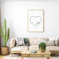 Simple Heart Love Print | Love Heart Quote | Heart Wall Print