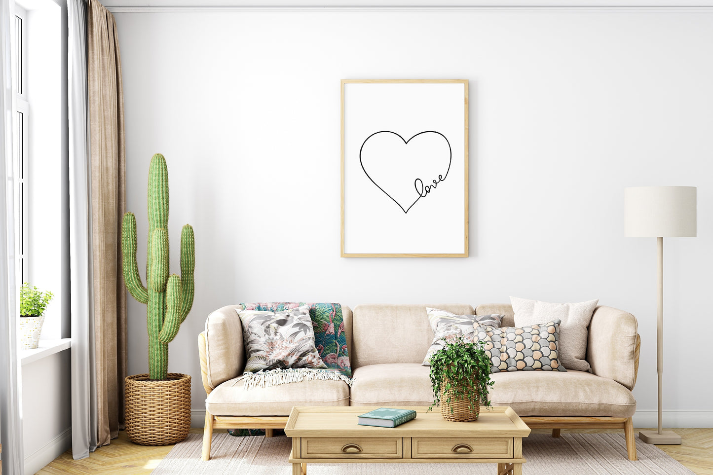 Simple Heart Love Print | Love Heart Quote | Heart Wall Print