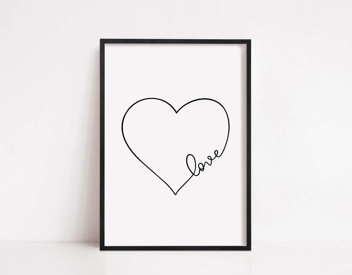 Simple Heart Love Print | Love Heart Quote | Heart Wall Print