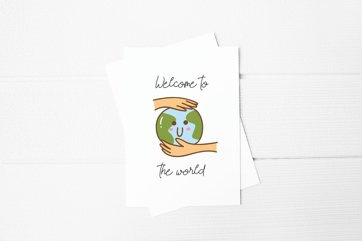 New Baby Card | Welcome To The World Card | New Parents Card | Cute Baby Card