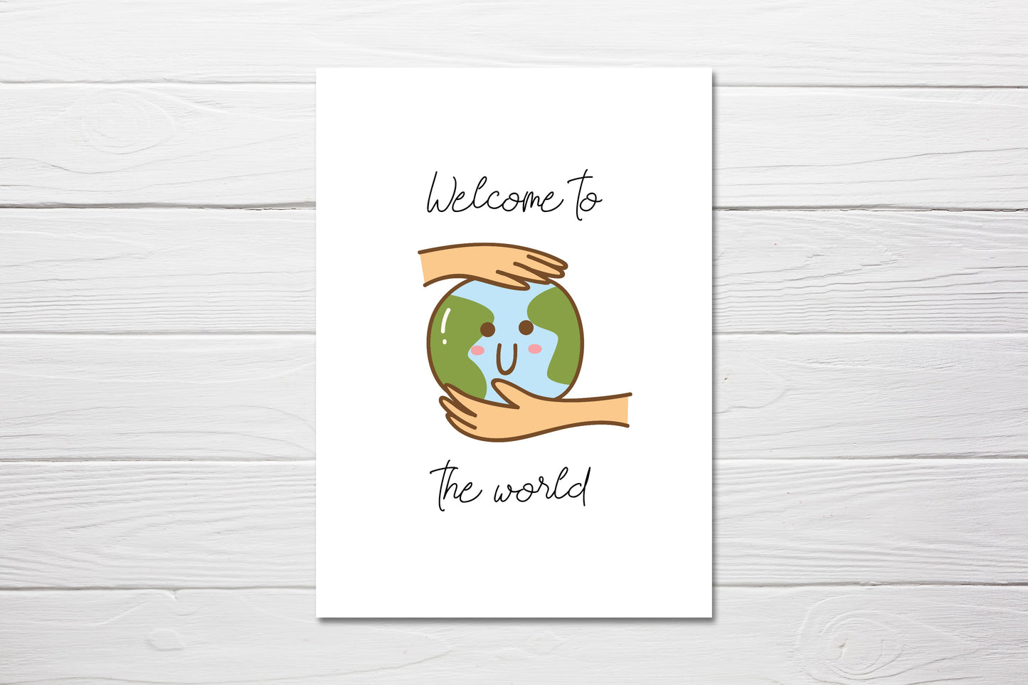 New Baby Card | Welcome To The World Card | New Parents Card | Cute Baby Card