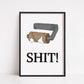 Bathroom Print | SHIT! | Funny Bathroom Print
