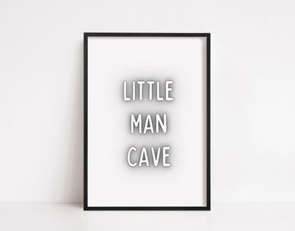 Nursery Print | Little Man Cave | Children's Print | Kids Print