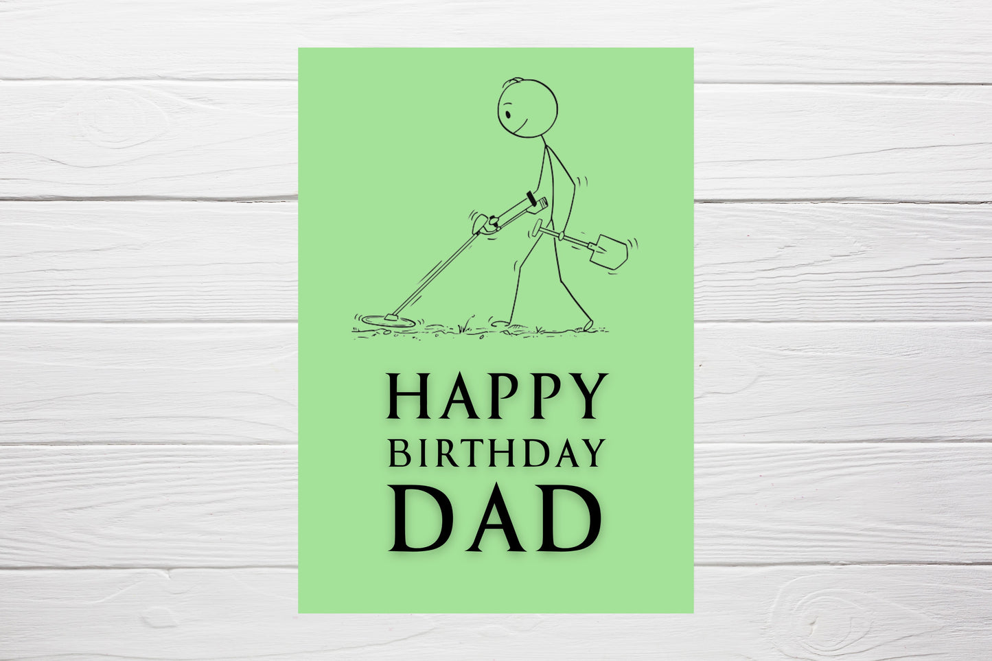 Dad Birthday Card | Metal Detectorist Card | Metal Detecting Hobby Card