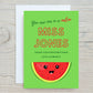 Personalised Teacher Card | You Are One In A Melon | Thank You Teacher Card | Design 2