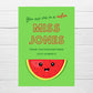 Personalised Teacher Card | You Are One In A Melon | Thank You Teacher Card | Design 2