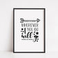 Quote Print | Wherever You Go, I Will Go | Nursery Print | Cute Print | Couples Print